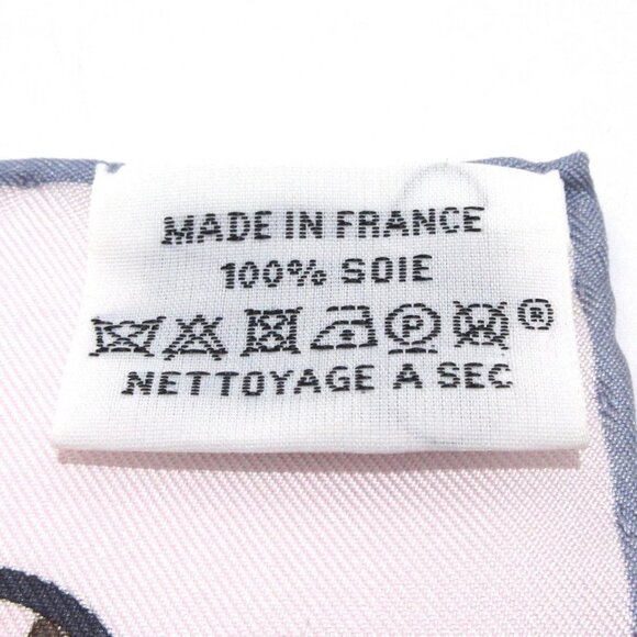 HERMES Carre 90 - Pink Gray Multi Scarf 512-041025 - Picture 4 of 5